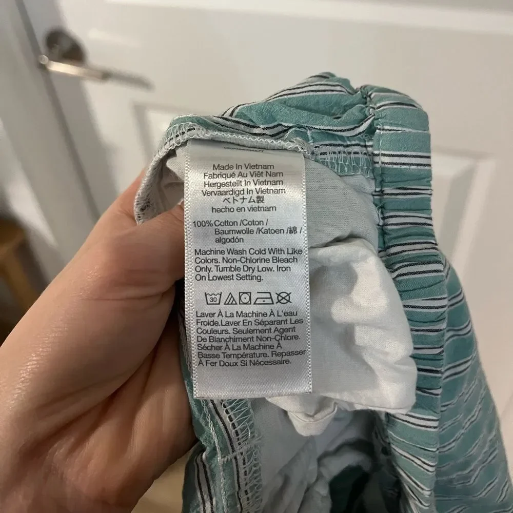 Madewell Poplin Cotton Shorts - Dusty Verdigris- small